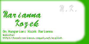 marianna kozek business card